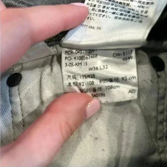 🏖️ Men’s Levi’s 511 grey black jeans in size 36 x 32 - Picture 7 of 8